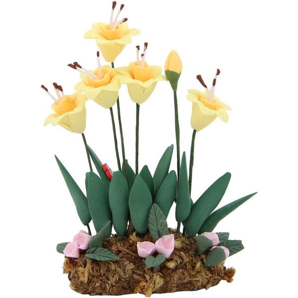 Mini-Blumentopf aus Kunstharz für Puppenhaus 1:12 – realistisches dekoratives Accessoire