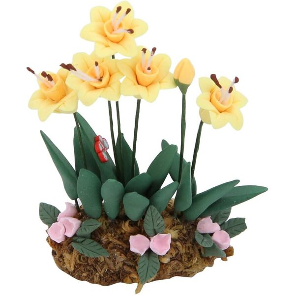 Mini-Blumentopf aus Kunstharz für Puppenhaus 1:12 – realistisches dekoratives Accessoire