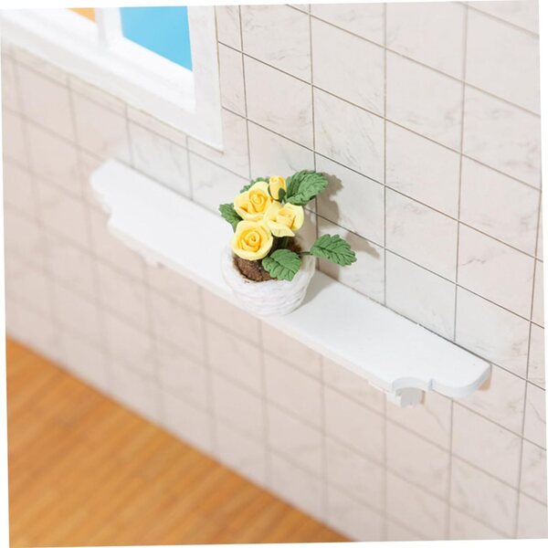 ORFOFE Mini Scaffali in Legno Bianchi per Case delle Bambole e Decorazioni Miniatura