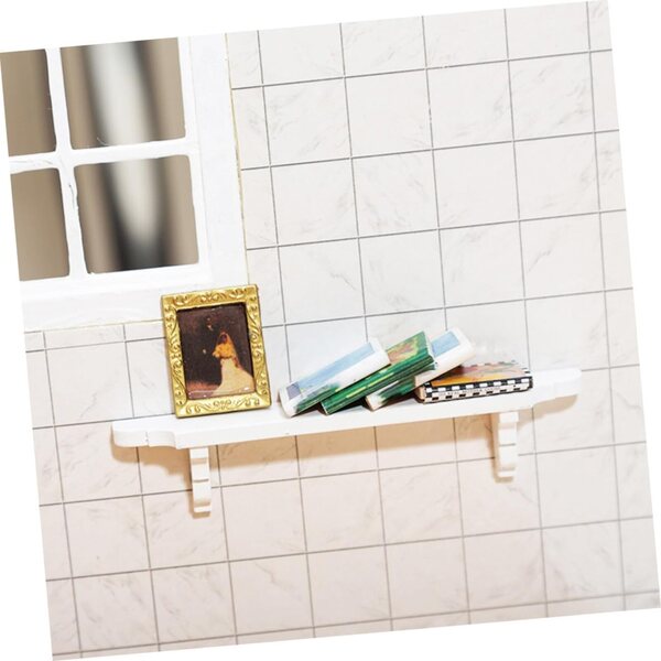 ORFOFE Mini Scaffali in Legno Bianchi per Case delle Bambole e Decorazioni Miniatura