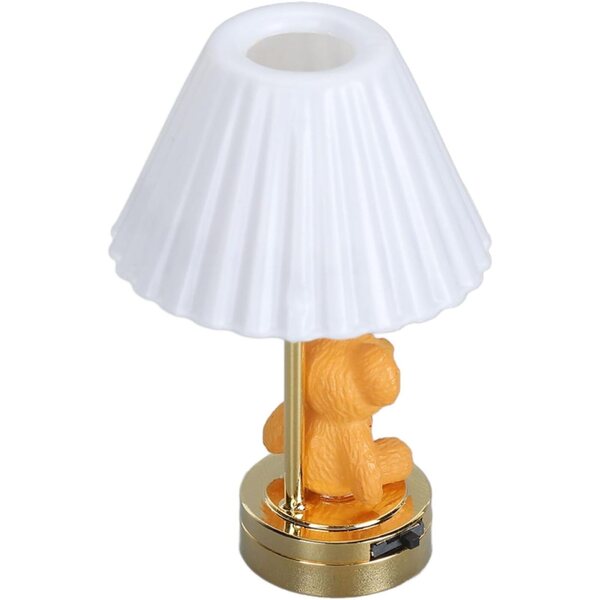 Bären-Tischlampe für 1:12 Puppenhaus mit LED und Batterie inklusive