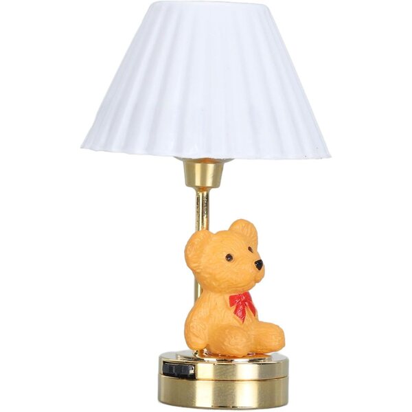 Bären-Tischlampe für 1:12 Puppenhaus mit LED und Batterie inklusive