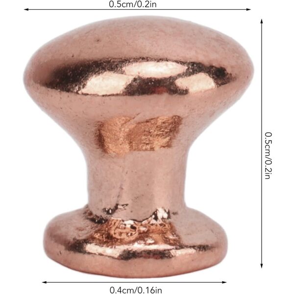8 Manopole Miniature in Metallo per Casa delle Bambole Scala 1:12 Cuivre Rouge