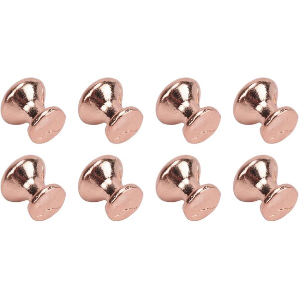 8 Manopole Miniature in Metallo per Casa delle Bambole Scala 1:12 Cuivre Rouge