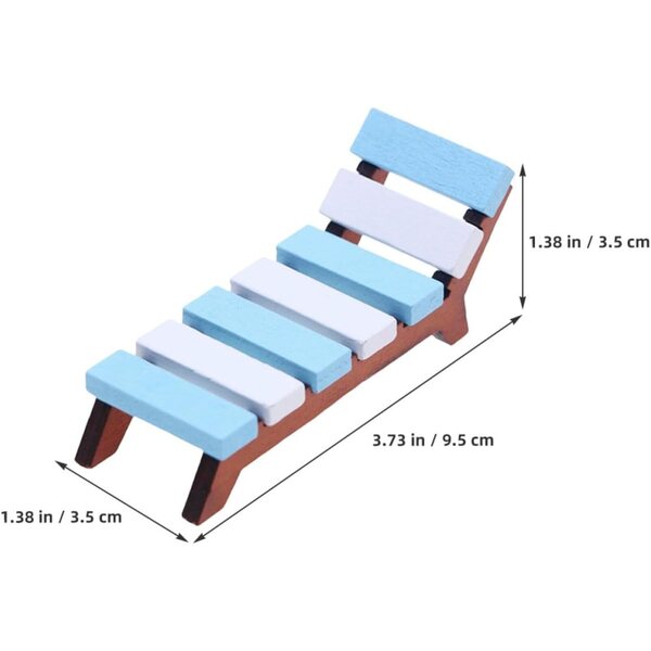 Ergonomische Mini-Saunabank aus Naturholz für Puppenhaus und Dekorationen
