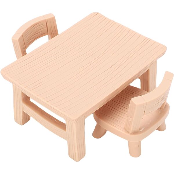 Set Miniature di Tavolo e Sedie in Resina per Casa delle Bambole 1/12