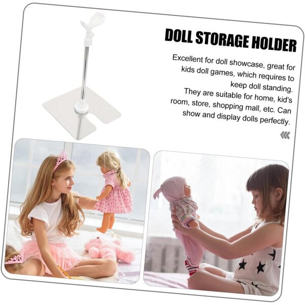 Support regolabile in acciaio inox ERINGOGO per esposizione e stoccaggio di bambole e figurine