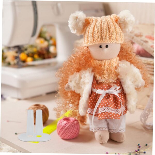 8 Stück Puppenkleiderständer aus stabilem, durchsichtigem Kunststoff für Minipuppen
