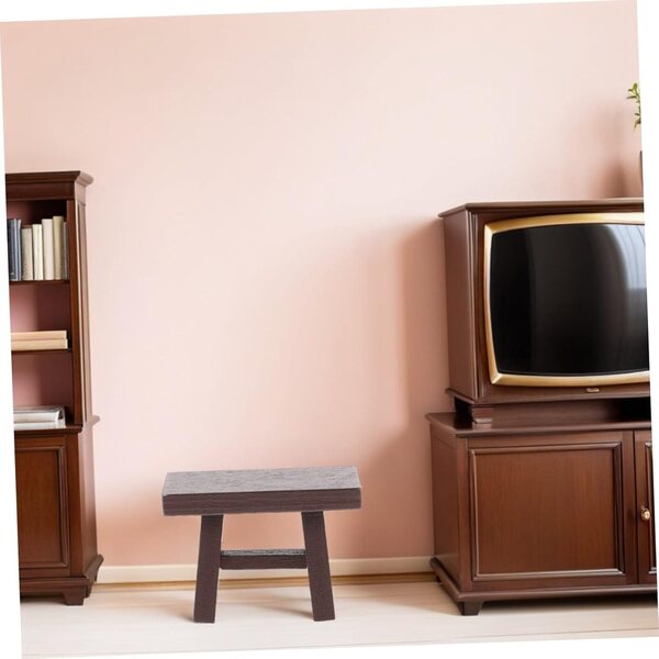 Set 5 Tabourets Miniature in Legno Vintage per Casa delle Bambole 4x2,8x2 cm
