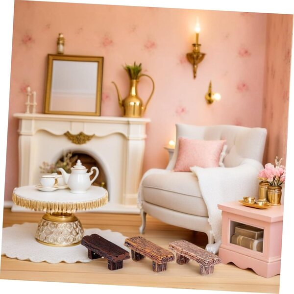 Set Miniature in Resina: Tavolo e 5 Sedie per Decorazioni Casa delle Bambole