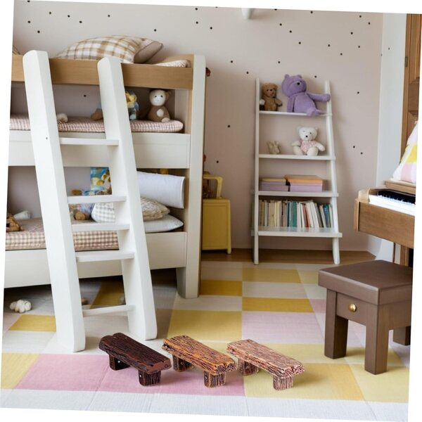 Set Miniature in Resina: Tavolo e 5 Sedie per Decorazioni Casa delle Bambole