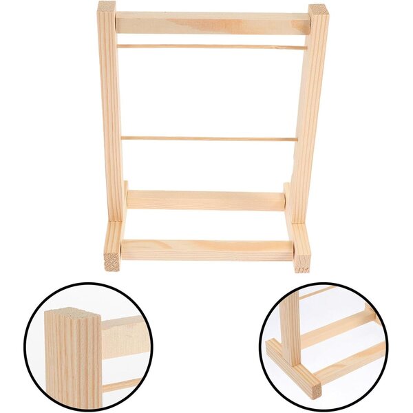 Mini-Kleiderbügel aus Holz für Puppen, widerstandsfähiges und sicheres Organizer-Regal