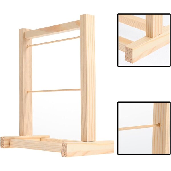 Mini-Kleiderbügel aus Holz für Puppen, widerstandsfähiges und sicheres Organizer-Regal