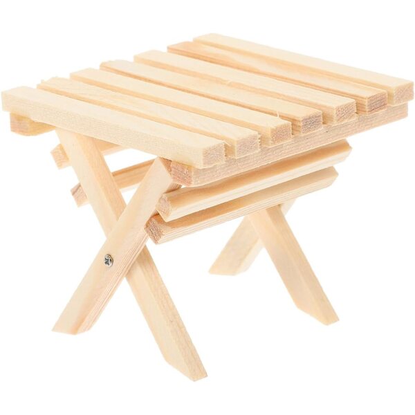 Mini tavolo in legno vintage 1:12 per casa di bambole, arredo decorativo e scenografie