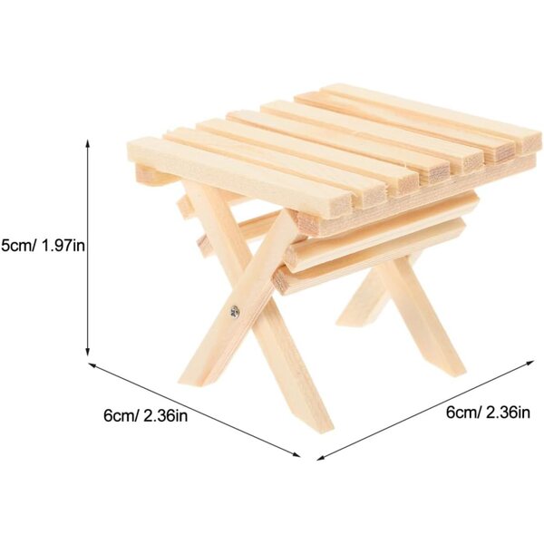 Mini tavolo in legno vintage 1:12 per casa di bambole, arredo decorativo e scenografie