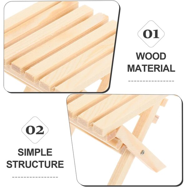 Mini tavolo in legno vintage 1:12 per casa di bambole, arredo decorativo e scenografie