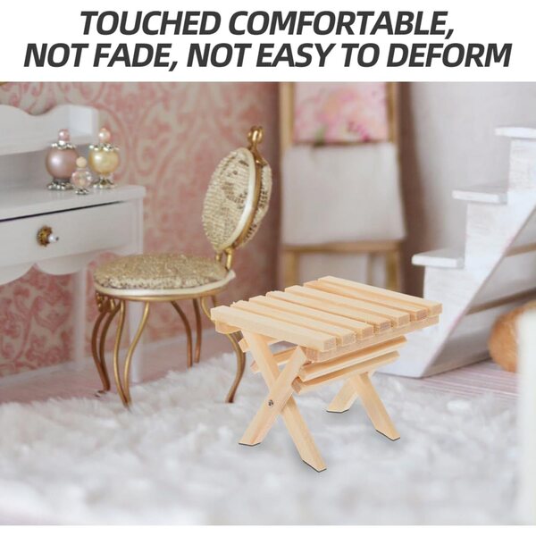 Mini tavolo in legno vintage 1:12 per casa di bambole, arredo decorativo e scenografie