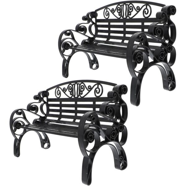Beaupretty Mini-Banc 2 Stück Puppenhaus-Dekoration aus Kunststoff, realistisch