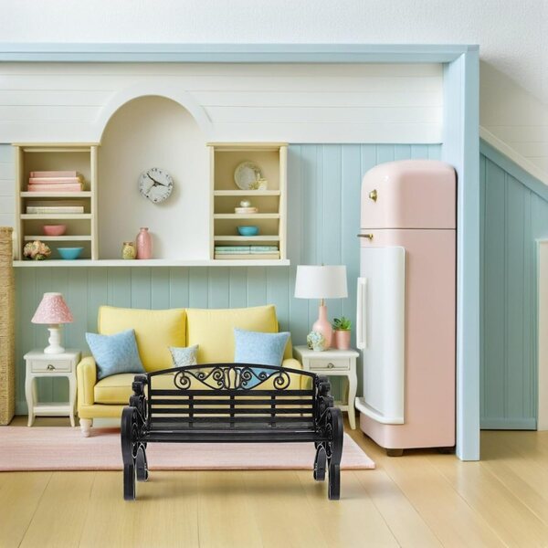 Beaupretty Mini-Banc 2 Stück Puppenhaus-Dekoration aus Kunststoff, realistisch