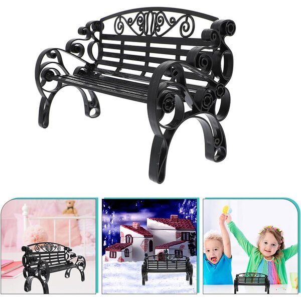 Beaupretty Mini-Banc 2 Stück Puppenhaus-Dekoration aus Kunststoff, realistisch