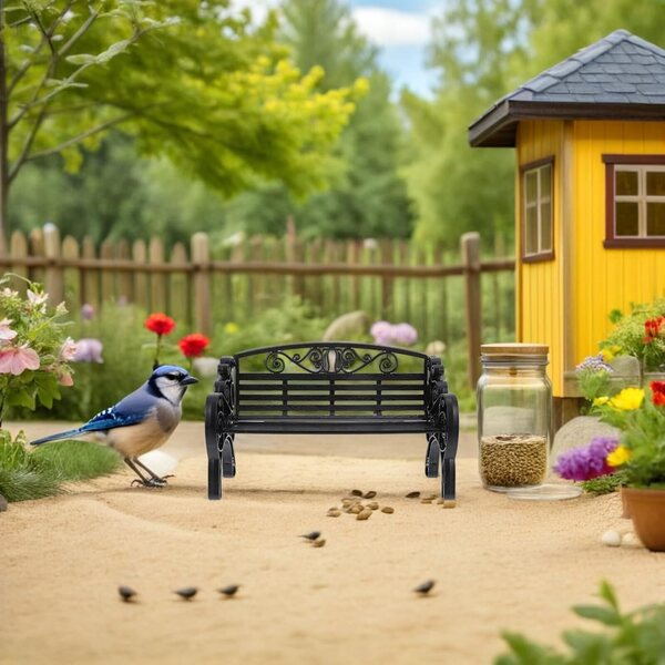 Beaupretty Mini-Banc 2 Stück Puppenhaus-Dekoration aus Kunststoff, realistisch