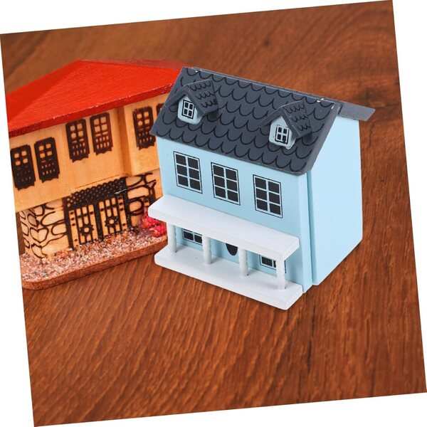 Armadio Miniatura Blu 1:12 in Legno per Casa delle Bambole ERINGOGO