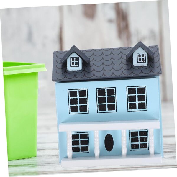Armadio Miniatura Blu 1:12 in Legno per Casa delle Bambole ERINGOGO