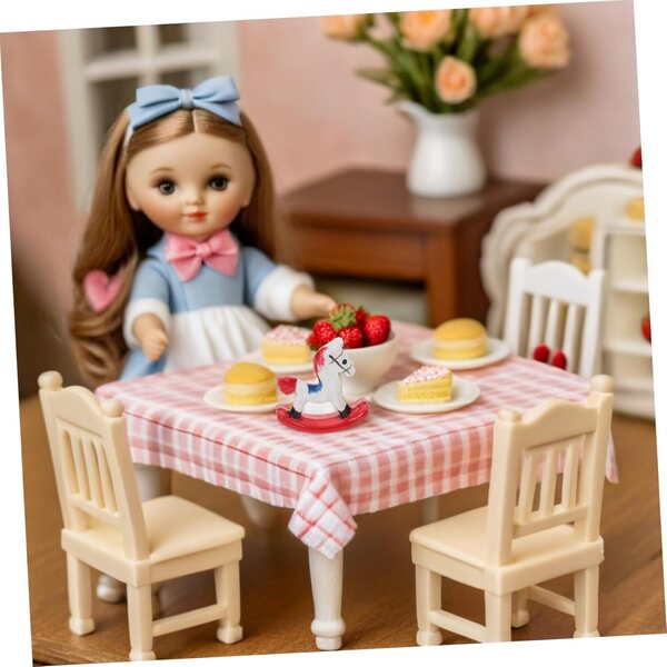 Mini Sedia a Dondolo per Casa delle Bambole - Accessorio Decorativo per Camerette Bambini