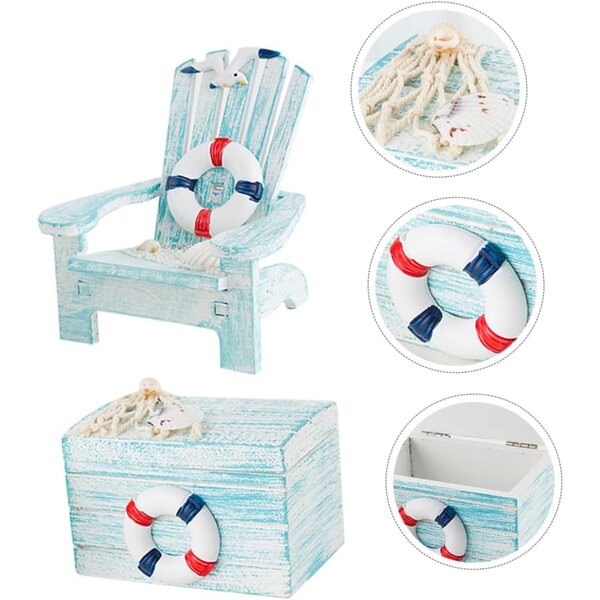 Mini Sedia Decorativa Stile Mediterraneo per bambole e Micro Paesaggi 10x9x9 cm