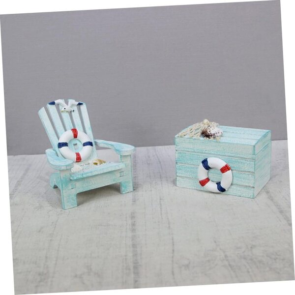 Mini Sedia Decorativa Stile Mediterraneo per bambole e Micro Paesaggi 10x9x9 cm
