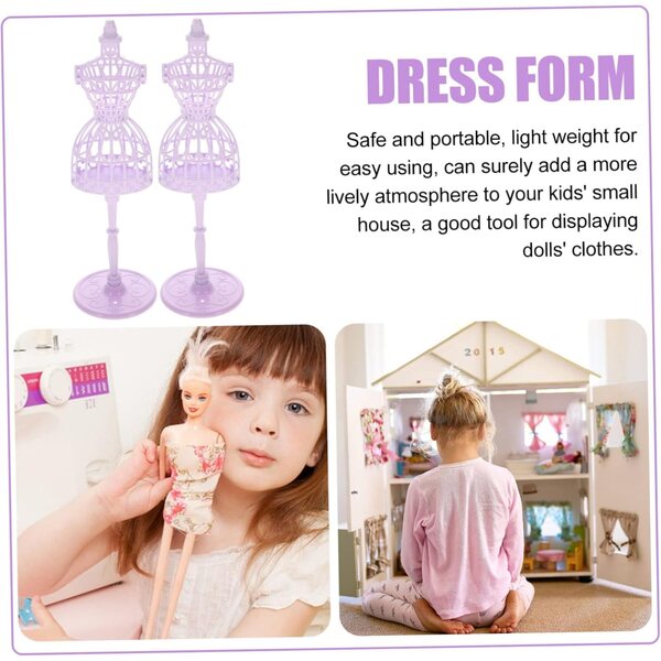 Beaupretty Mini Lila Mannequins 6 Stück Kleiderständer für Kinderpuppen