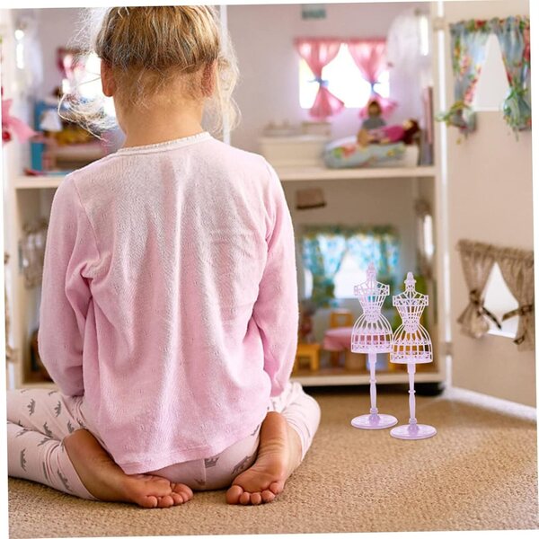 Beaupretty Mini Lila Mannequins 6 Stück Kleiderständer für Kinderpuppen