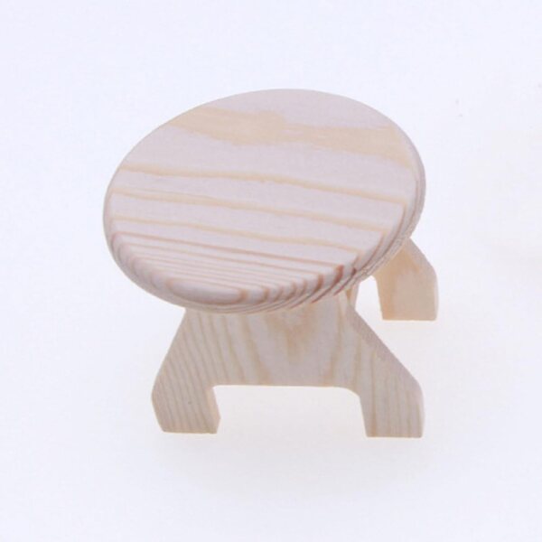 Tavolino Rotondo Miniatura in Legno per Casa delle Bambole, Compatto e Decorativo