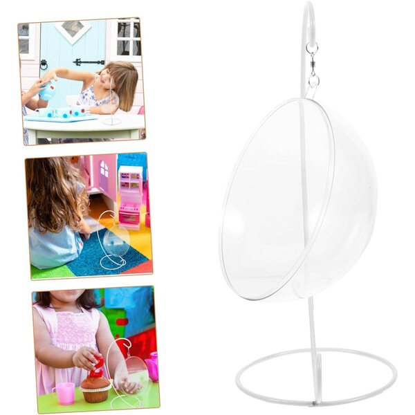 Chaise Suspendue Miniature 1:12 per Casa delle Bambole in Ferro e Plastica Elegante