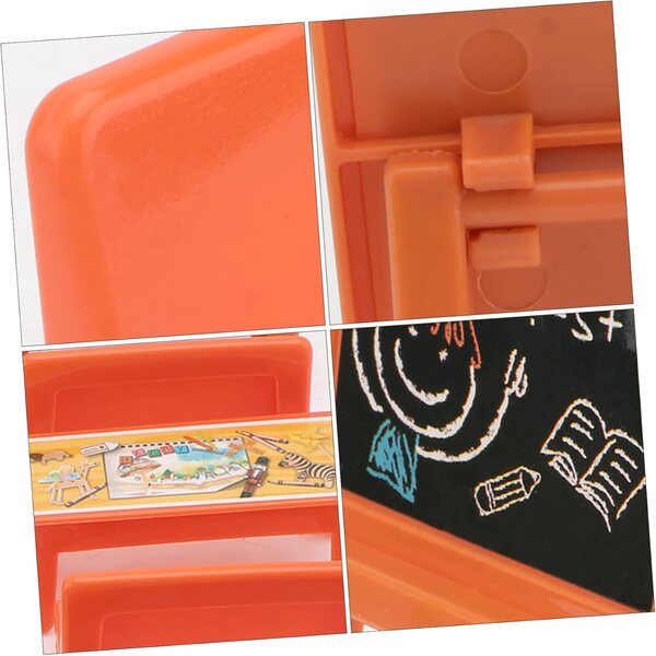 Miniatur-Schulmöbel-Set für 2 Klassen, 13-teilig, Tisch, Tafel, Stühle, Dekoration