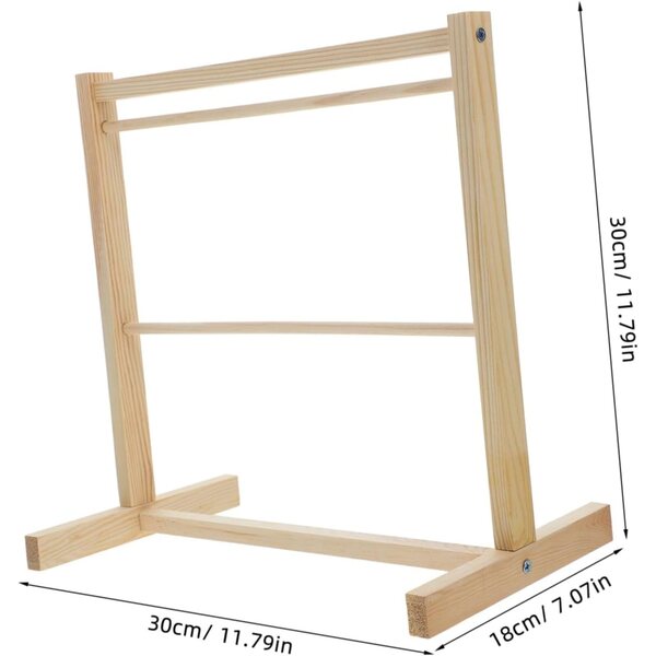 Mini porta abiti in legno per casa delle bambole, organizer versatile e design elegante