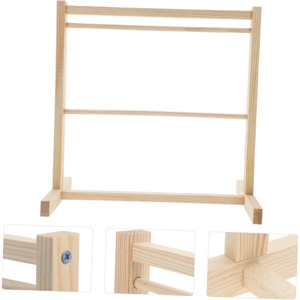 Mini porta abiti in legno per casa delle bambole, organizer versatile e design elegante