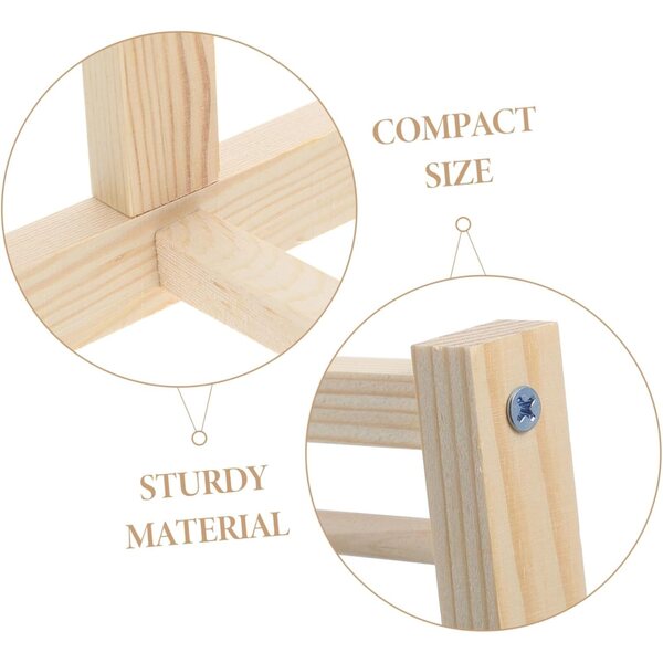 Mini porta abiti in legno per casa delle bambole, organizer versatile e design elegante