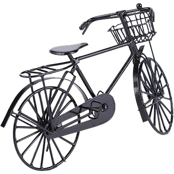 Vélo Miniature Métal 1/12 für Puppenhaus, dekoratives Accessoire mit beweglichen Teilen