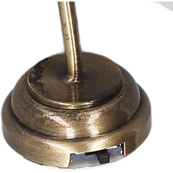 1:12 Miniatur-Tischlampe mit romantischer LED aus Metall und Glas für Puppenhäuser