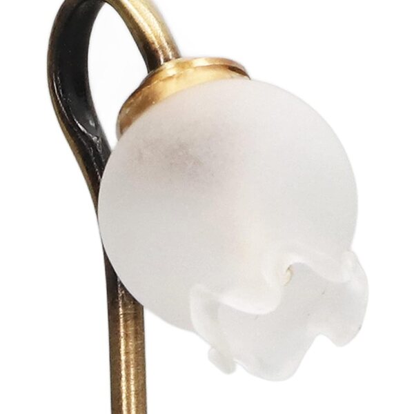 1:12 Miniatur-Tischlampe mit romantischer LED aus Metall und Glas für Puppenhäuser
