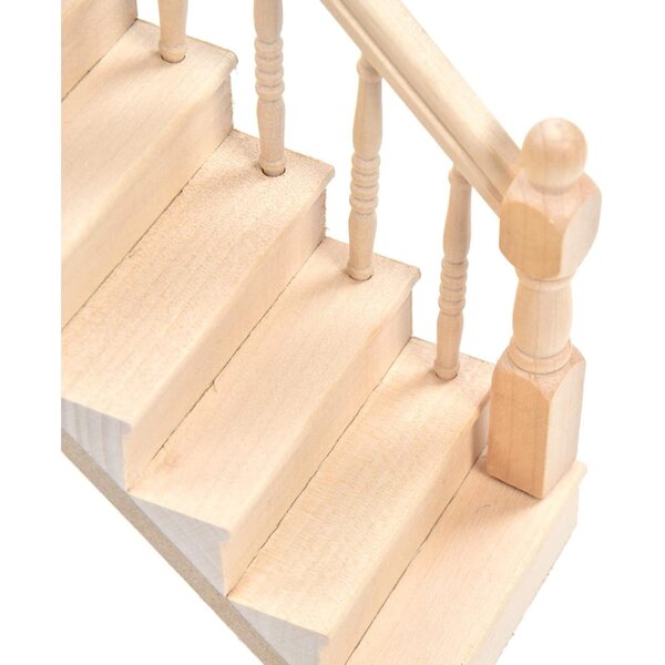Schody in legno di betulla per casa delle bambole Culnflun scala 1/12, lucide e rifinite
