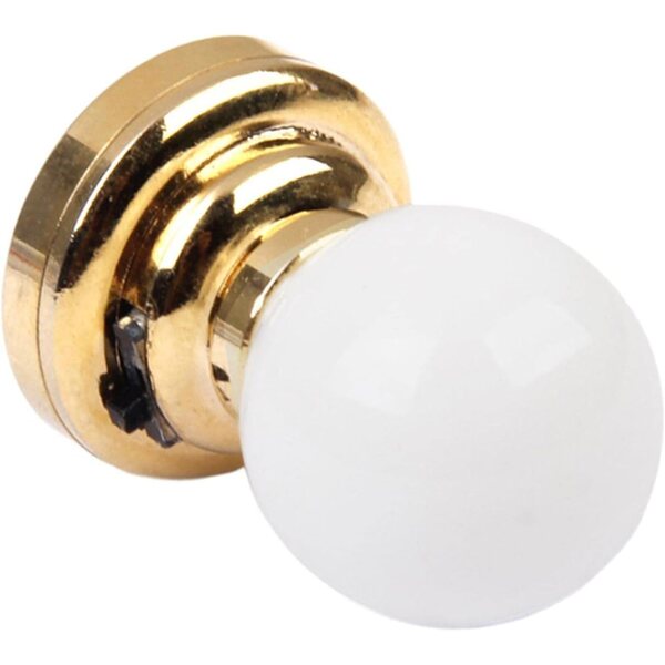 1:12 Miniatur-LED-Schreibtischlampe aus Metall mit farbigem Schirmlampenschirm