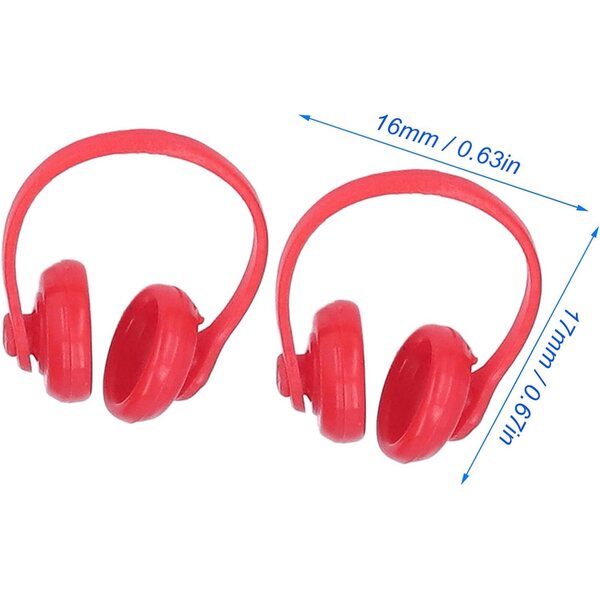 Casco Miniatura per Casa delle Bambole 1/12 Rosso, Realistico e Dettagliato