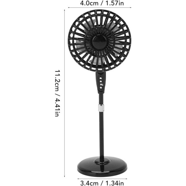 Puppenhaus-Miniaturventilator 1:12 im Retro-Design aus Legierung