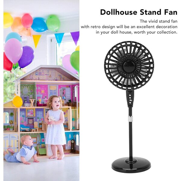 Puppenhaus-Miniaturventilator 1:12 im Retro-Design aus Legierung