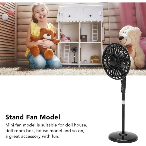 Puppenhaus-Miniaturventilator 1:12 im Retro-Design aus Legierung