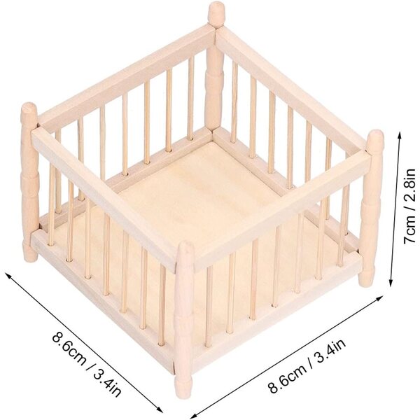 Srliya Lit Berceau per Bambole in Legno 1:12 Miniatura Casa delle Bambole Accessori