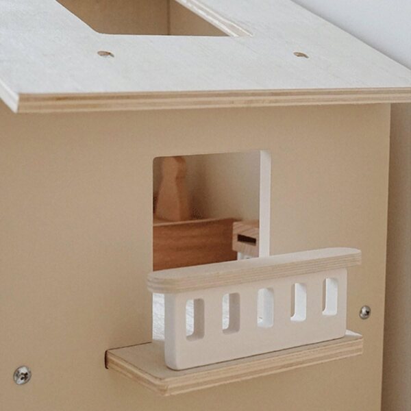 Buxibo Houten Poppenhuis in Legno con Mobili - Casetta per Bambole Stile Barbie