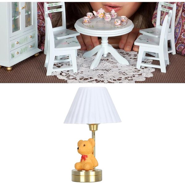 Bärenförmige LED-Lampe für 1:12 Puppenhaus, realistische Dekoration